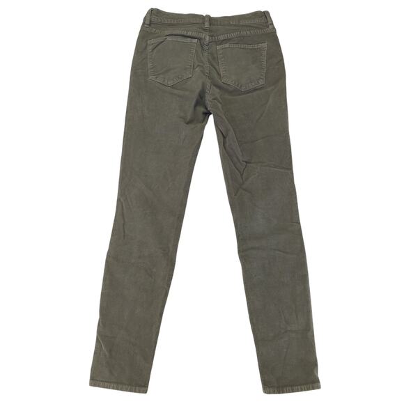 J.Crew Lookout High-rise Skinny Pants Corduroy Army Green Women 27 Stretch F5338 - Picture 2 of 9